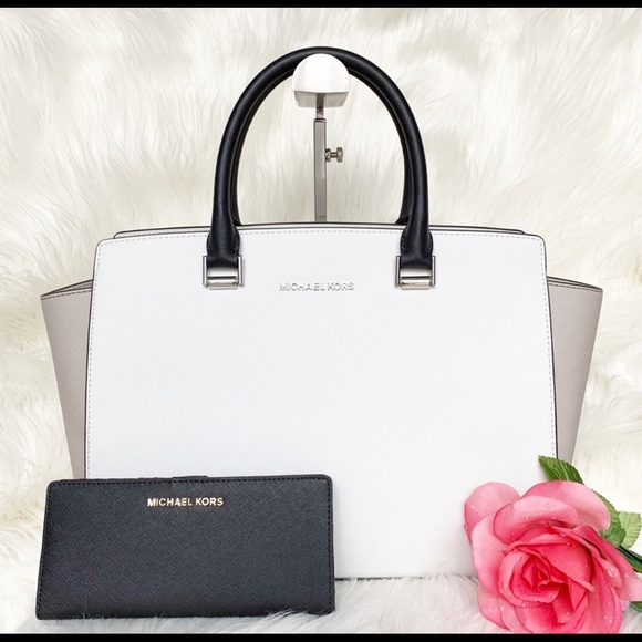 NWT MICHAEL KORS SATCHEL SELMA AND WALLET SET - Picture 1 of 6